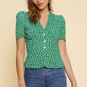 Rouje green  blouse
